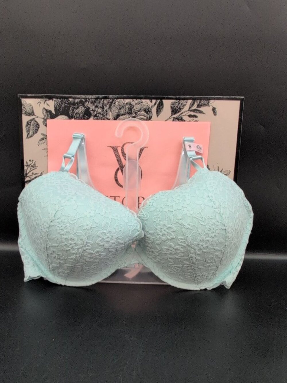 Victoria Secret Sexy Tee Sophia Lace Push Up Bra 40DD Tradewinds Blue